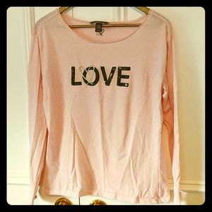 EUC LOVE VS pink sequin tee